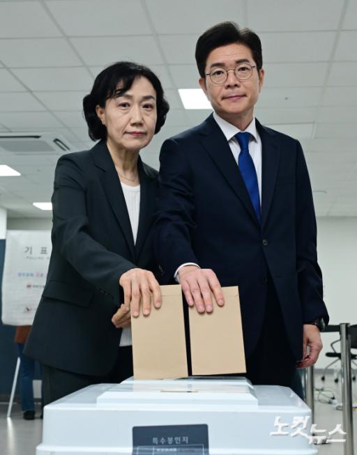 한 표 행사하는 정원오 서울시장 후보