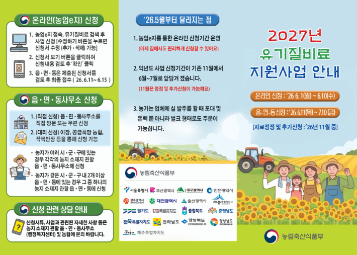 유기질비료 지원사업 홍보물. 전라남도 제공