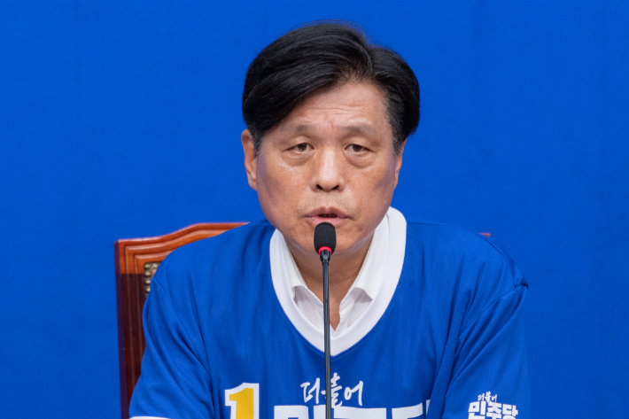 더불어민주당 조승래 총괄선거대책본부장. 연합뉴스