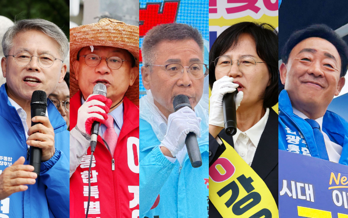 전남광주통합특별시장 후보들. 연합뉴스