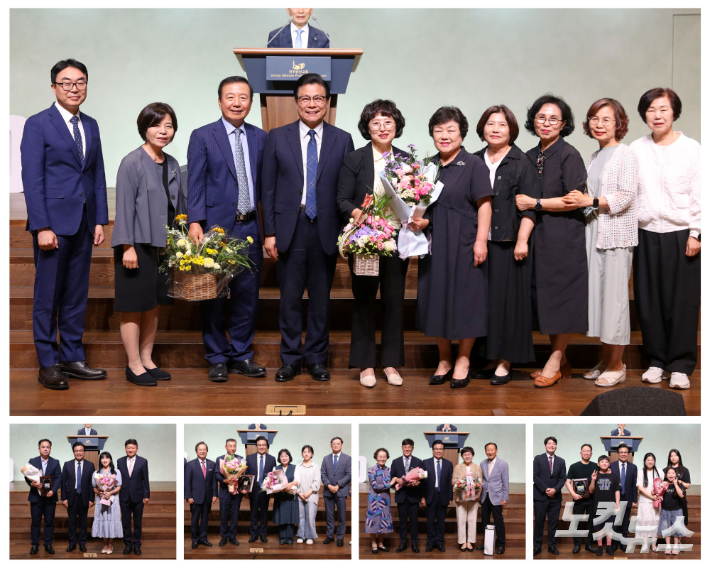 전주지방가정생활위원회가 선정한 제37회 모범 크리스천 가정 수상자들. 최화랑 기자