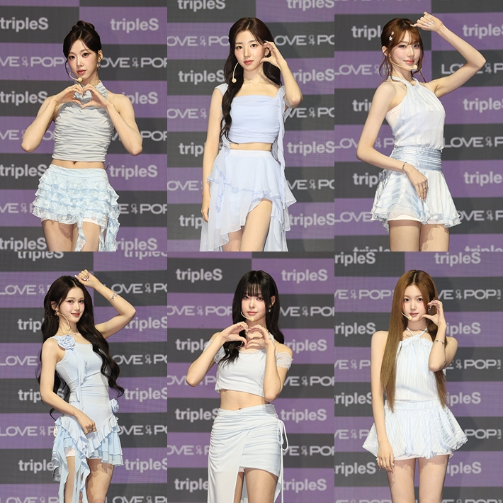 윗줄 왼쪽부터 트리플에스 니엔, 소현, 신위. 아랫줄 왼쪽부터 마유, 린, 주빈. 모드하우스 제공
