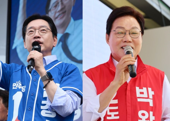 민주당 김경수 후보와 국민의힘 박완수 후보. 각 캠프 제공 