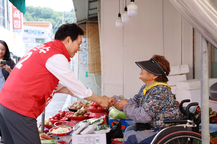 박완수 경남지사 후보 선거 유세. 박 후보 캠프 제공 
