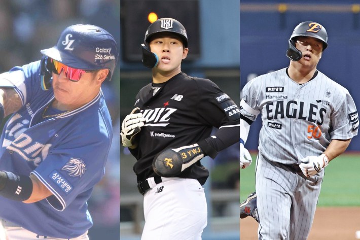 왼쪽부터 최형우, 최원준, 강백호. 연합뉴스
