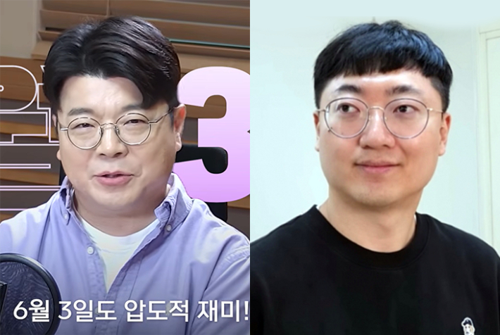 구독자 290만 명을 보유한 '매불쇼' 진행자 최욱, 구독자 169만 명을 보유한 유튜버 김선태