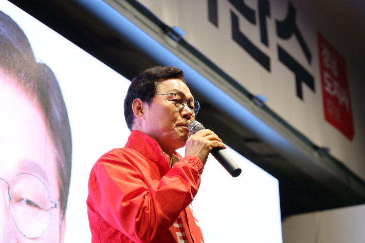 박완수 경남지사 후보 선거 유세. 박 후보 캠프 제공 