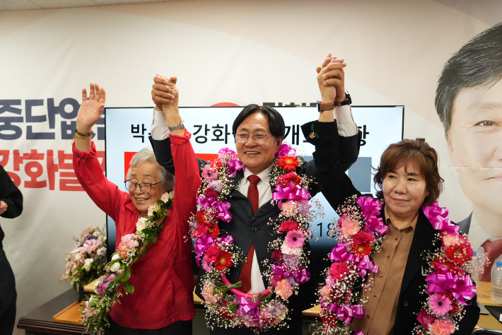 박용철 인천 강화군수 당선인 모습. 박용철 캠프 제공