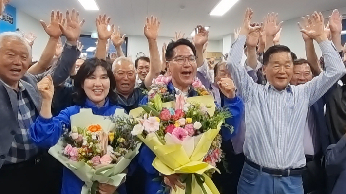 고창군수 재선에 성공한 심덕섭(더불어민주당) 당선자. 심덕섭 당선자 제공