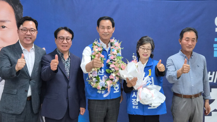 익산시장에 당선이 확실시 되는  최정호(더불어민주당) 후보. 최정호 후보 제공