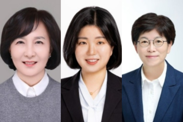 왼쪽부터 김진(수영구), 강희은(중구), 김경지(금정구) 기초단체장 후보. 선거관리위원회 후보자명부  