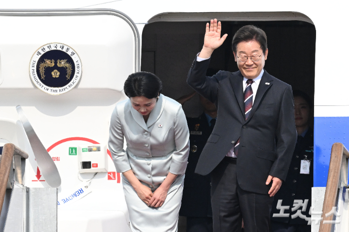 이재명 대통령과 부인 김혜경 여사. 류영주 기자