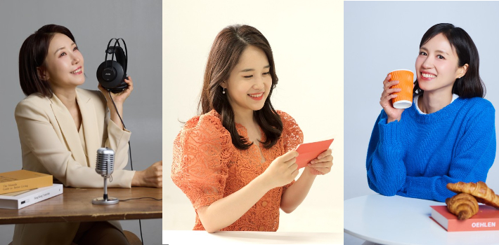 왼쪽부터 CBS 김용신·백원경·김윤주 아나운서. CBS 제공