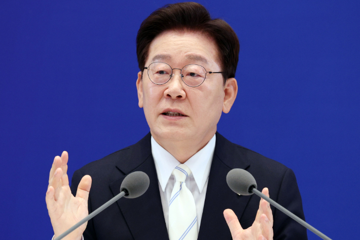 발언하는 이재명 대통령. 연합뉴스