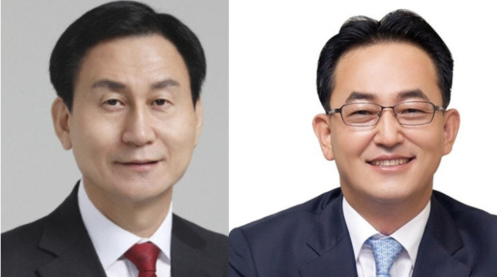 부산시의회 3선 당선이 단 두 명…강무길 시의원(왼쪽)과 이종진 시의원(오른쪽)이 차기 의장단 유력. 부산시의회 제공