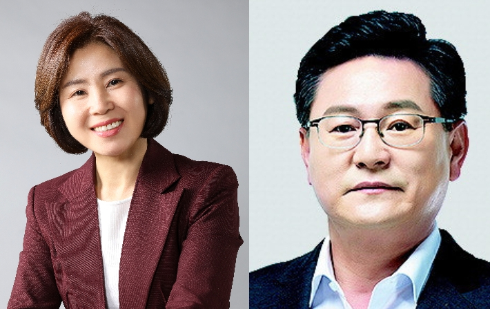 부산 재선 김미애(해운대을) 국회의원과 4선 이헌승(부산진을) 국회의원이 이끄는 당협 소속 부산시의원들이 차기 부산시의회 의장단과 주요 상임위원장직을 차지할 가능성이 높은 것으로 전망된다. 각 의원실 제공