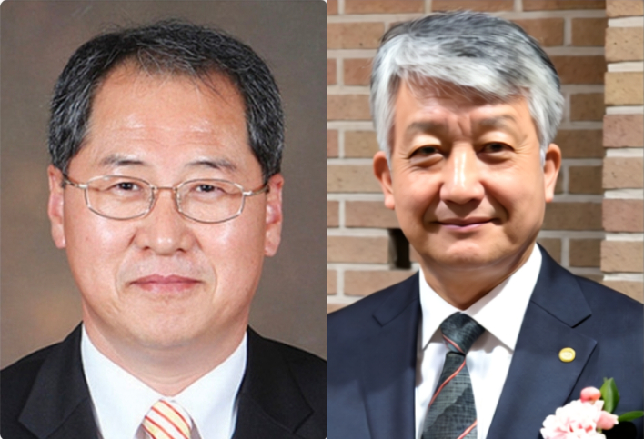 장로부총회장에 입후보 한 가음정교회 이연호 장로(왼쪽)와 압량중앙교회 김정수 장로(오른쪽). 자료사진