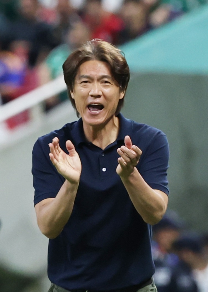 홍명도 한국 축구대표팀 감독. 연합뉴스