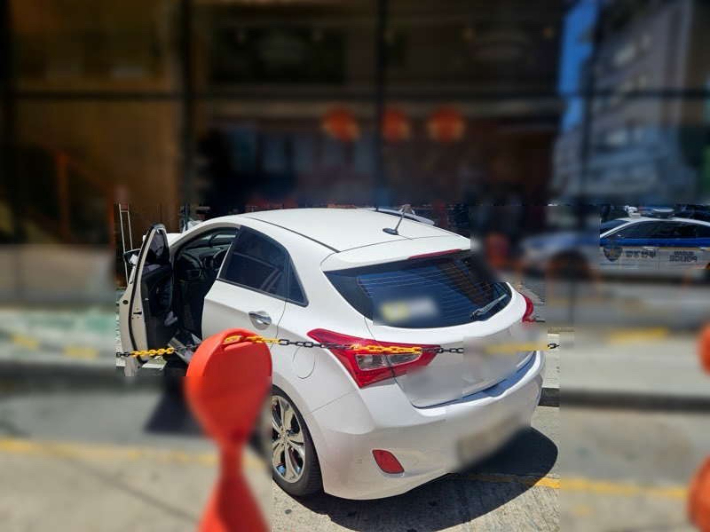 15일 부산 중앙대로 승용차 상가 돌진 사고 현장. 부산경찰청 제공