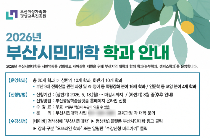 부산여성가족과 평생교육진흥원 제공