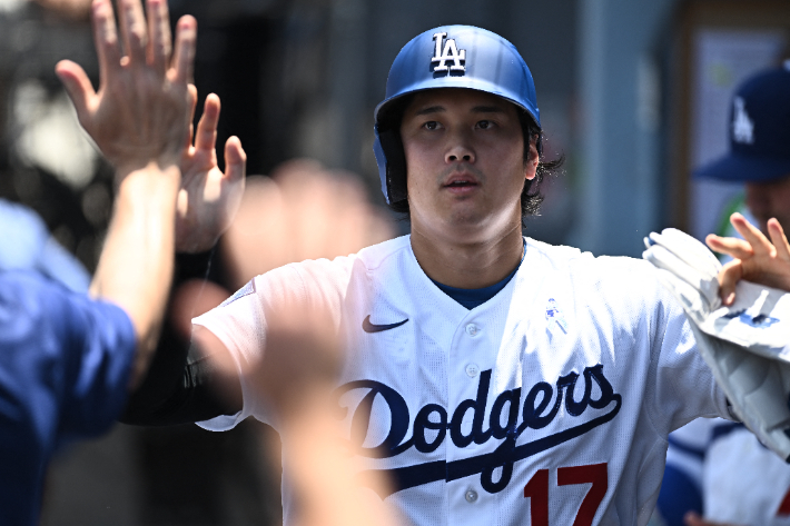 MLB 올스타 팬 투표에서 전체 득표 1위를 달리는 오타니. 연합뉴스