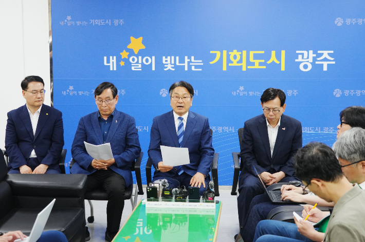 강기정 시장 기자 차담회. 광주광역시 제공