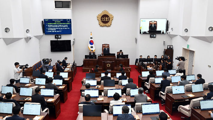 제450회 제1차 본회의. 도의회 제공