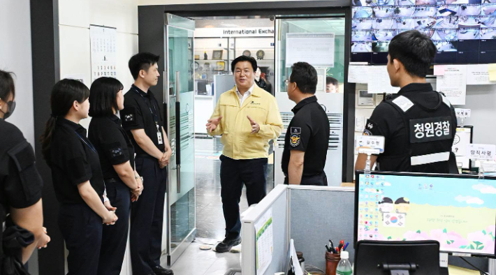 3선 확정 후 지역의 안전 점검부터 챙긴 임병택 시흥시장 모습. 페이스북 캡처
