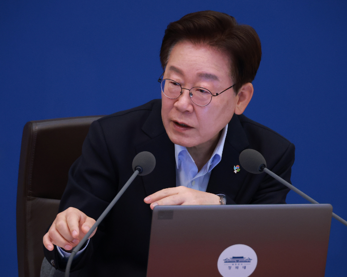 국무회의 발언하는 이재명 대통령. 연합뉴스