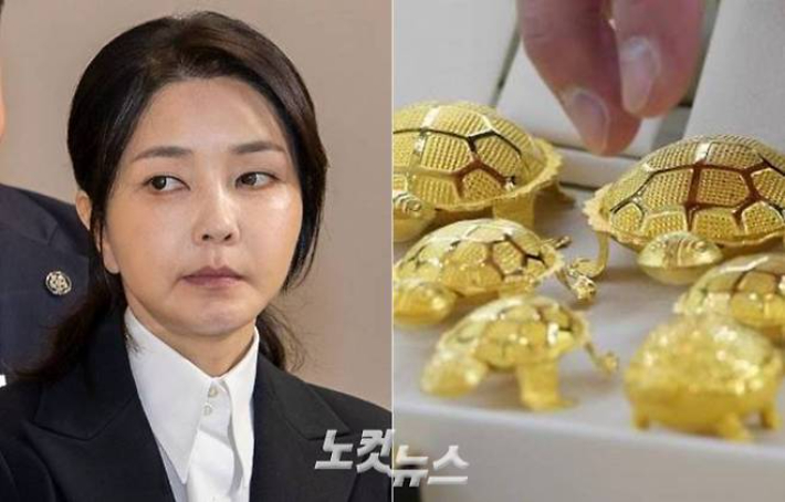 김건희씨(왼쪽)·기사와 관련 없는 금거북이 자료사진. 사진공동취재단 