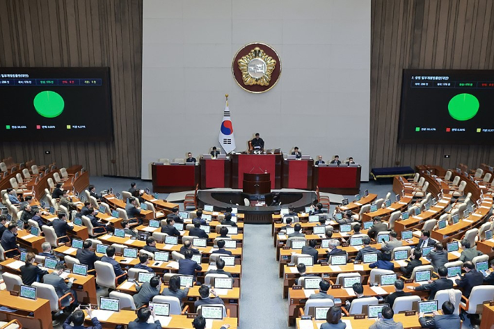 지난 2월 기업이 보유한 자사주의 원칙적 소각을 의무화하는 법안이 국회를 통과하고 있다. 연합뉴스