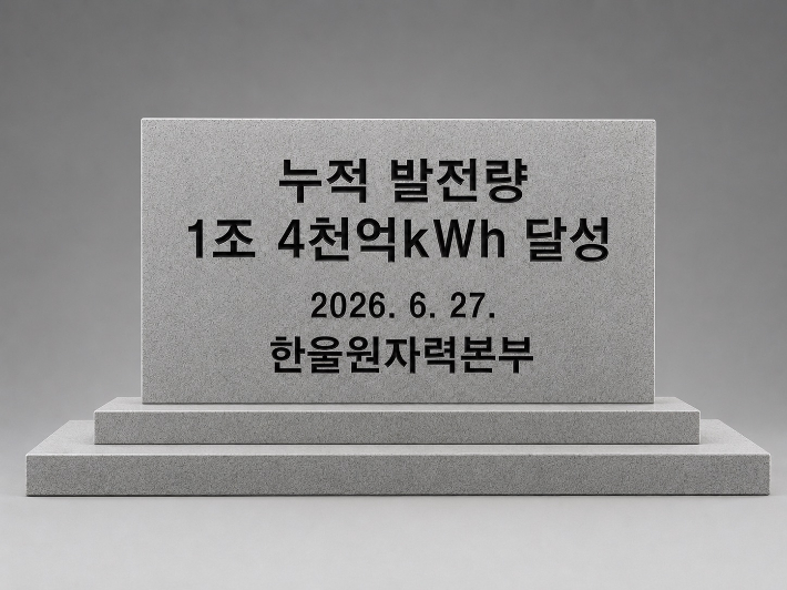 한울본부가 누적 발전량 1조 4천억 kWh를 달성했다. 한울본부 제공