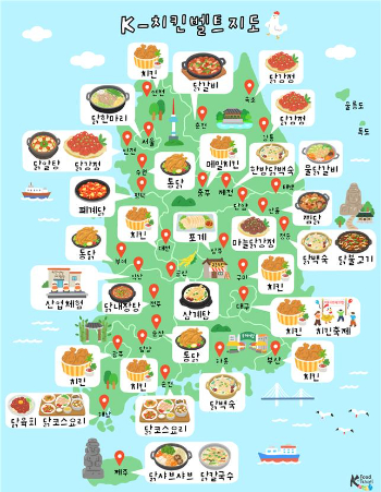 K-치킨벨트 지도. 농림축산식품부 제공