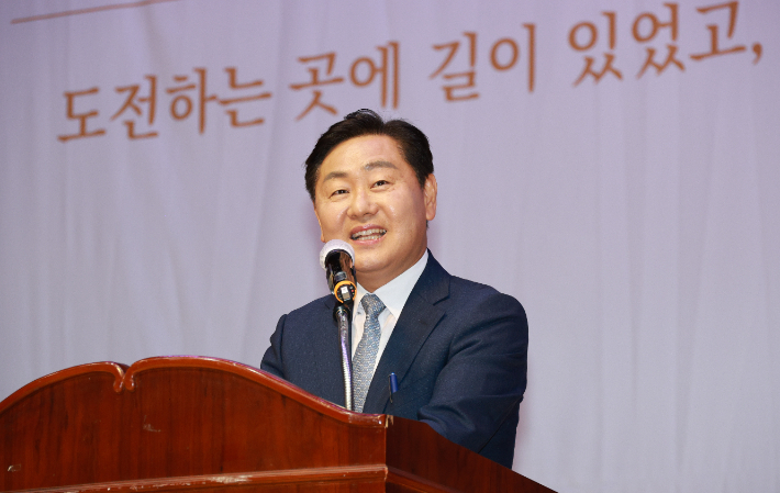김관영 전북도지사가 29일 이임식에서 발언하고 있다. 전북도 제공