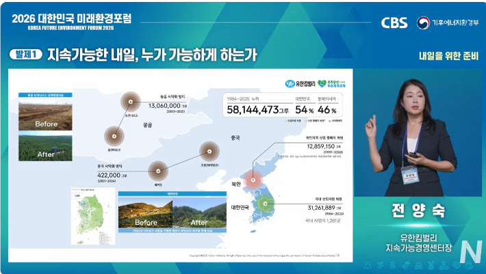 CBS와 기후에너지환경부가 29일 서울 양천구 CBS본사 G스튜디오에서 개최한 '2026 대한민국 미래환경포럼' 유튜브 생중계 화면 캡처