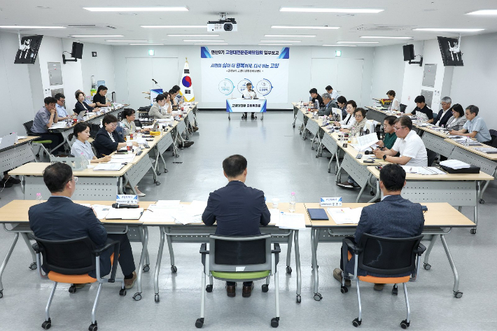 지난 16일 열린 고양대전환준비위원회 기획행정분과 업무보고. 고양대전환준비위원회 제공