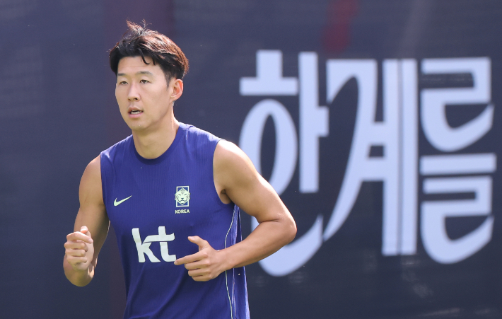 회복훈련 하는 손흥민. 연합뉴스