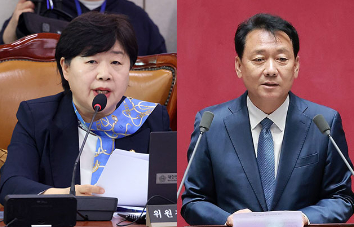 서영교 의원(왼쪽)과 이광재 의원. 연합뉴스