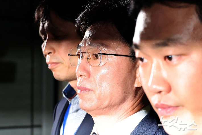 '채해병 과실치사 혐의' 임성근 전 해병대 1사단장(가운데). 박종민 기자