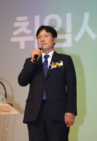 조용식 울산광역시교육감이 취임사를 하고 있다. 울산교육청 제공