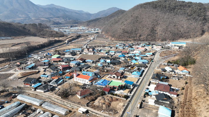 사업 대상지인 지품면 원전리 마을 전경. 영덕군 제공