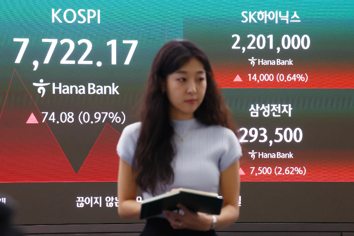 3일 서울 중구 하나은행 딜링룸 현황판에 코스피 등이 표시되고 있다. 연합뉴스