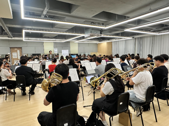 지난 2일 서울 강남구 로데아트센터에서 IBK TOGETHER 오케스트라 첫 연습이 진행됐다. IBK 기업은행