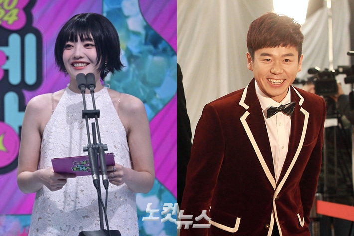 왼쪽부터 코미디언 나현영, 김대성. KBS 제공/황진환 기자