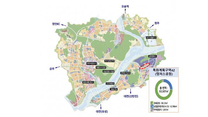 캠퍼스공원 위치도. 행정중심복합도시건설청 제공