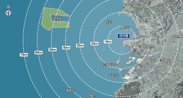 군산시 어청도 해상풍력 집적화단지 위치도. 군산시 제공