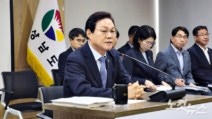 박완수 경남지사 기자 간담회. 최호영 기자 