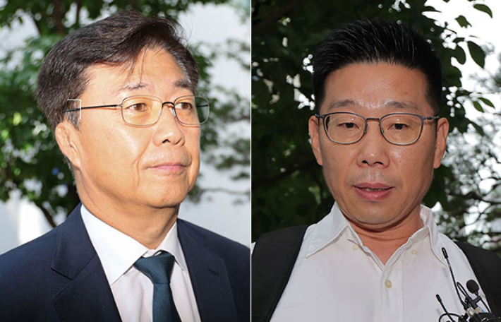 홍장원 전 국가정보원 1차장(왼쪽)과 조성현 육군 대령·전 육군 수도방위사령부 제1경비단장. 연합뉴스