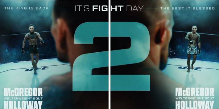 코너 맥그리거 vs 맥스 할러웨이 '2차전 D-day' 홍보포스터. UFC 제공