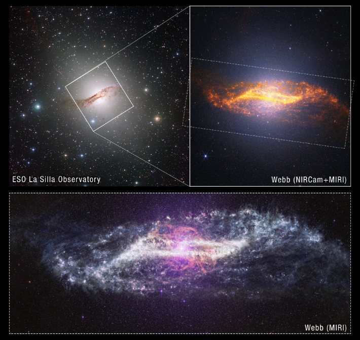 NASA, ESA, CSA, STScI, ESO; 이미지 처리: 알리사 파간(STScI)